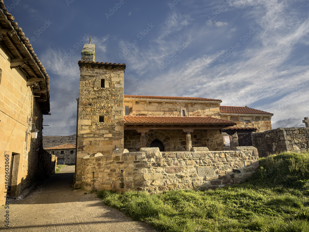 Obraz premium Romanesque Church of Santa Maria in Nava, Palencia