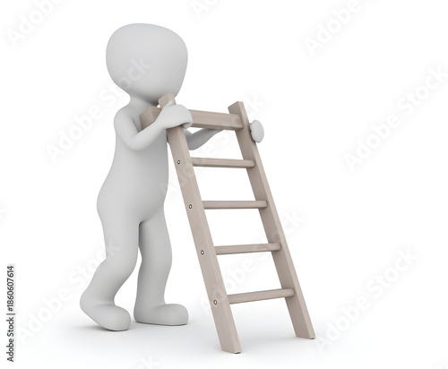 Ladder Rising Symbolizing Growth and Personal Advancement