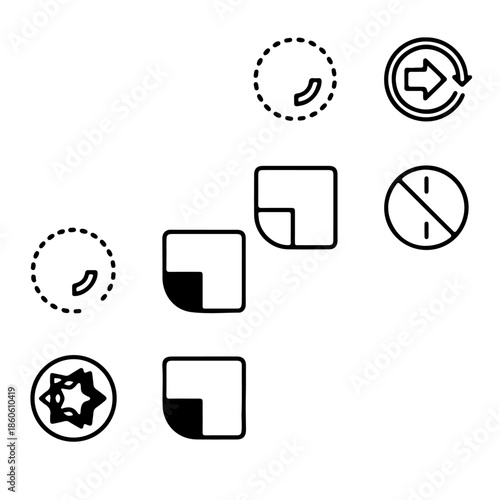 Pricing table and subscription plan status icon set.