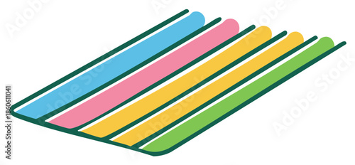 Bright Colorful Stripes Graphic Pattern Design, Modern Abstract Lines Backdrop, Simple Striped Illustration