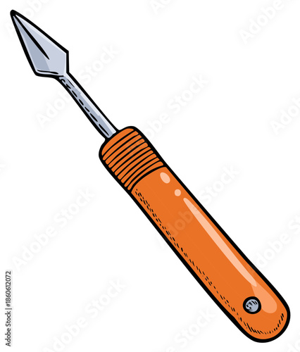 Cartoon Soldering Iron Tool for Electronics Repair and Assembly