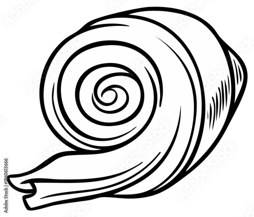 Stylized Vector Illustration of a Rolled Bandage, First Aid Material, Compression Wrap