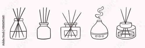 Aroma Sticks Glass Jar Aromatherapy Diffuser Set