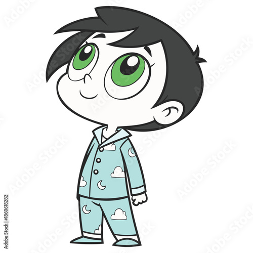 Generative Design Cute Toddler Wearing Pajamas Bedtime Character Graphic