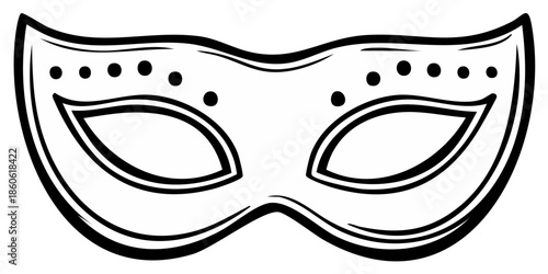 Elegant Masquerade Mask Outline Decorative Eye Cover for Parties and Festivals
