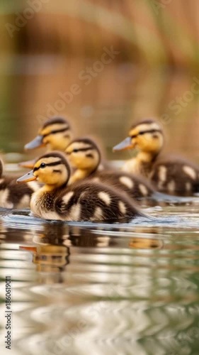 Entenküken am Frühlings-Teich
