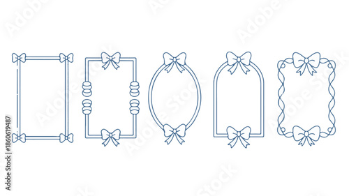 Collection of elegant frame designs with bows