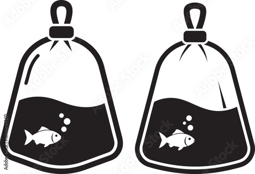 Two bags with fish inside for sale