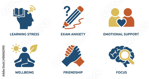 Abstract icon set depicting concepts and ideas for design