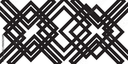 Seamless pattern of bamboo line closeup. illustration geometric maze minimal design.