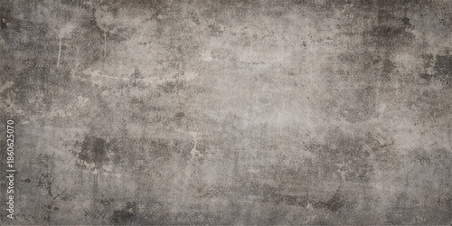 A dark and aged grunge concrete wall texture features a rough, dirty stone surface with a vintage gray pattern and gray paint to create a weathered industrial backdrop