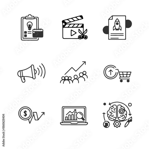 Unique minimal outline icon for morning energy.