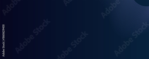 Abstract background with lines and waves. Web banner size. Element for design isolated. Vector background for brochure, booklet, flyer, poster. Blue and black gradient