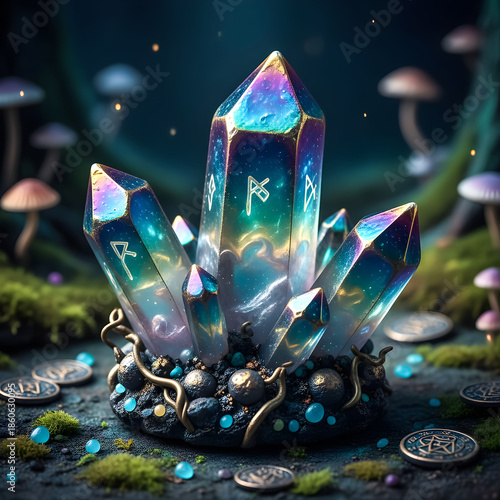 Magical spiritual crystal with great power