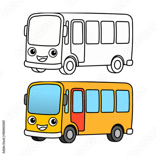 vector illustration of school bus