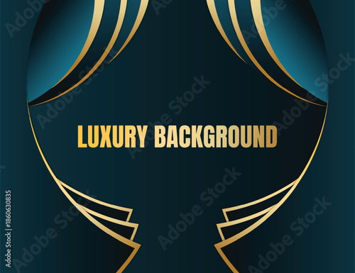 Luxury background with gold accents and dark blue tones