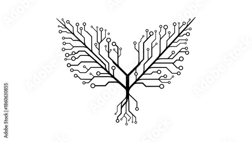 Circuit board tree electronic design.