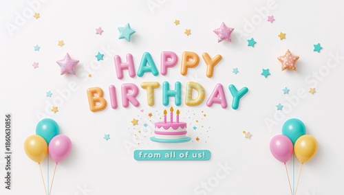 Celebrate a Birthday With Colorful Decorations and Sweet Treats on a Table