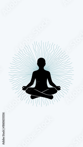 Person sitting in meditation posture.