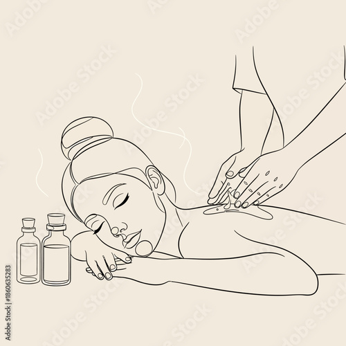 Woman receiving professional massage therapy treatment.