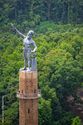 Birmingham Alabama Jun 30, 2014: Vulcan park aerial  photo