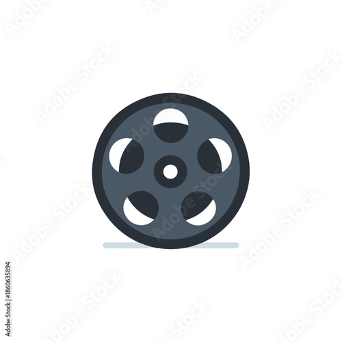 Film Reel Icon Minimalist Movie Cinema Design