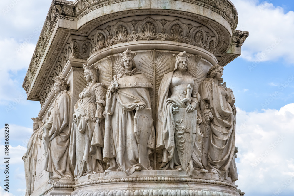Fototapeta premium Bas-reliefs depicting the 