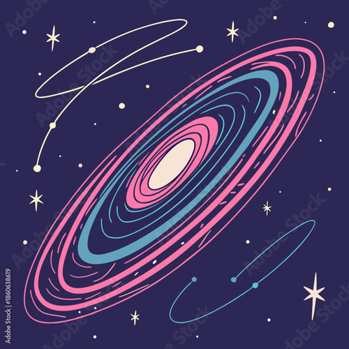 Cosmic orbit illustration