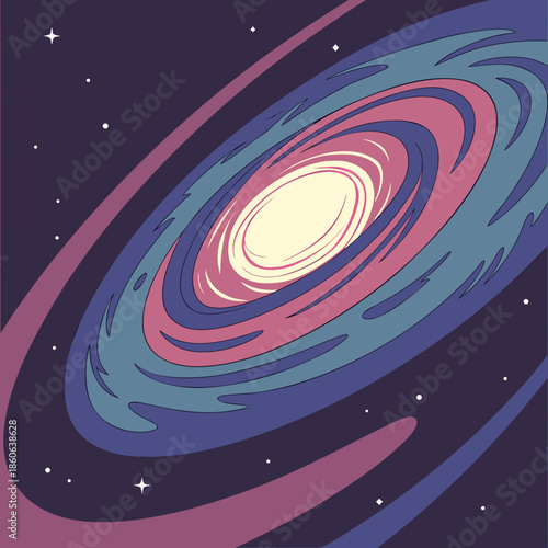 Swirling galaxy in deep space