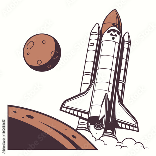 Rocket launching into space