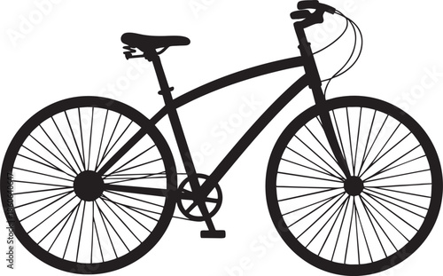 bicycle silhouette with large wheels and classic design