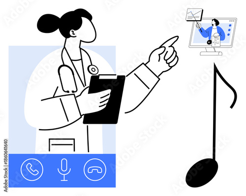 Telemedicine concept. Telemedicine connects remote healthcare with digital tools for communication. Telemedicine supports virtual consultations, enhancing efficiency in healthcare. For telehealth