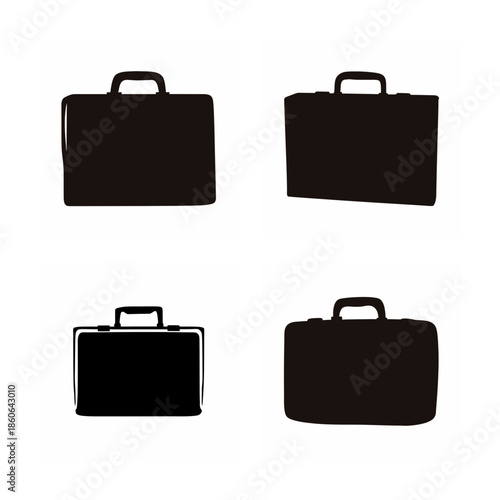 A collection of classic dark briefcases and attaché cases for business professionals