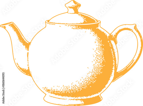 Illustrated teapot vector Illustration