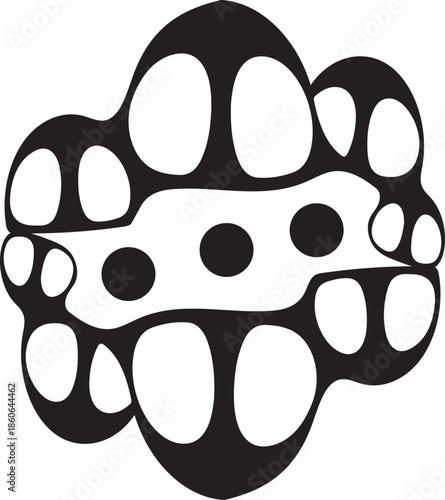 Abstract Organic Cloud Shape Silhouette Vector Illustration