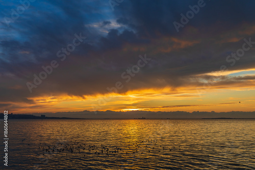 The Caspian Sea coast in Baku