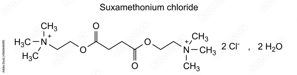 Ταπετσαρία Suxamethonium chloride, chemical structure of suxamethonium chloride, drug subst