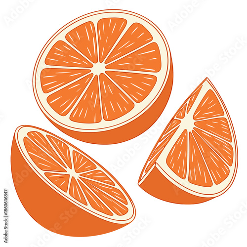 Vibrant Citrus Slices Flat Lay