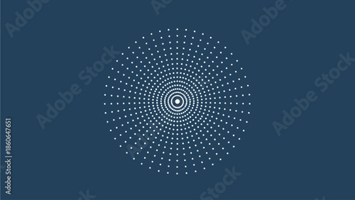 Modern technology background with white dots on blue