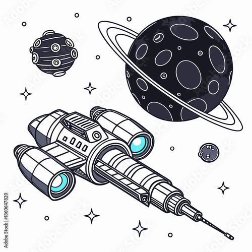 Space explorer on a cosmic journey