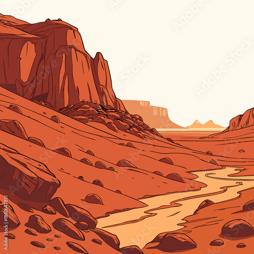 Desert canyon landscape