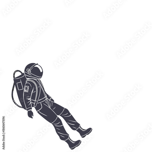 Astronaut floating in space