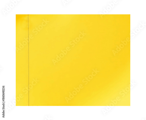 Bright Yellow Color Paper With Subtle Crease.