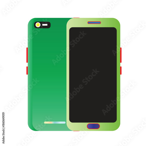 smartphone with green screen