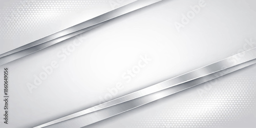 Abstract futuristic silver metal background featuring a grey steel texture with architectural lines and blue light patterns for a modern technology business wallpaper design illustration