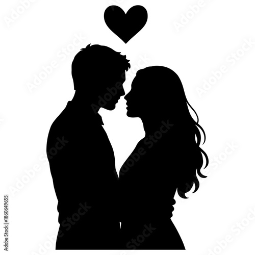 silhouette of a couple