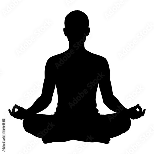 silhouette of a woman in yoga position