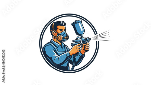 Isolated retro cartoon drawing of a warrior tattoo featuring an abstract butterfly illustration on a vector sign background