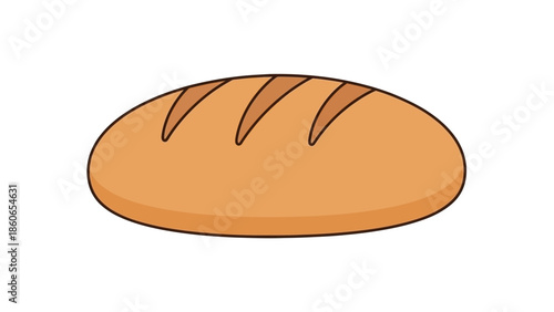 Freshly Baked Loaf of Bread - A Delicious Staple of Baked Goods
