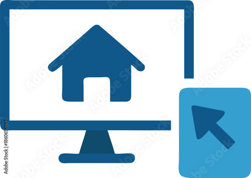 Realestate Website Display With Cursor Clicking On Property